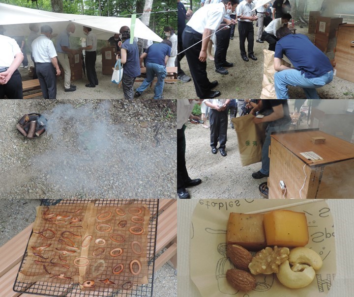 　　　　　　燻製づくりの様子